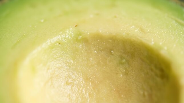 Close-up Macro of Ripe Avocado Flesh, Creamy Green Texture, Healthy Food Ingredient, Organic Produce Detail, Natural Diet Element