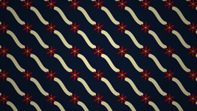 Ornament Pattern Animation features elegant Indonesian batik motifs with intricate floral and geometric ornaments flowing seamlessly across the screen