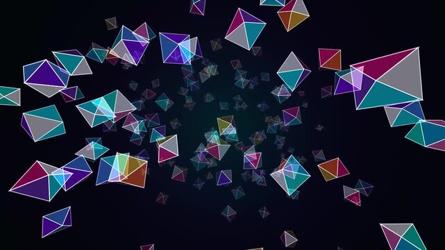 Procedural motion of Rhytmic Gemstone crystals