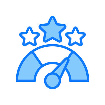 Performance Icon Blue Color Style