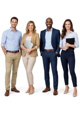Obraz premium Professional diverse business team smiling