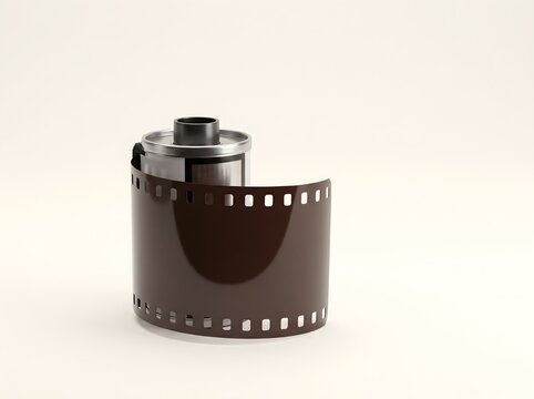 Vintage 35mm film roll, analog camera negative strip, retro photography gear