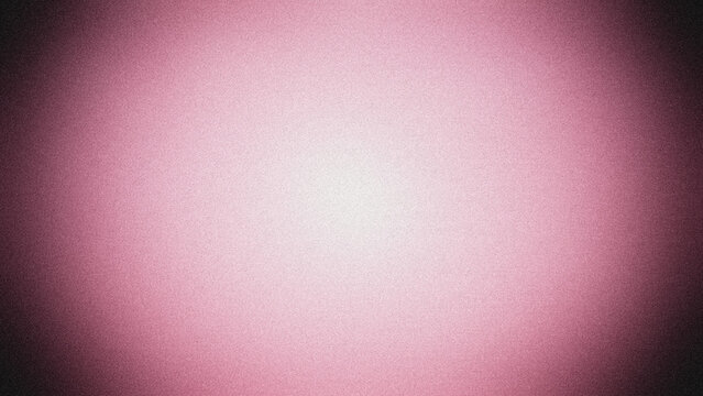 Luminous baby pink gradient, soft central white glow, delicate fine grain texture, gentle diffusion to dark plum vignetted edges, tranquil background for digital presentations
