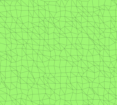 Abstract lime green polygon mesh background with distorted wireframe structure creating organic geometric shapes for contemporary artistic design and natural conceptual texture for digital media.