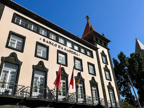  Banco da Madeira in Funchal. Close-up.