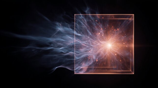 Conceptual image of the quantum computer solving the dynamics of fusion energy, visualized as controlled, shimmering plasma on the screen. 