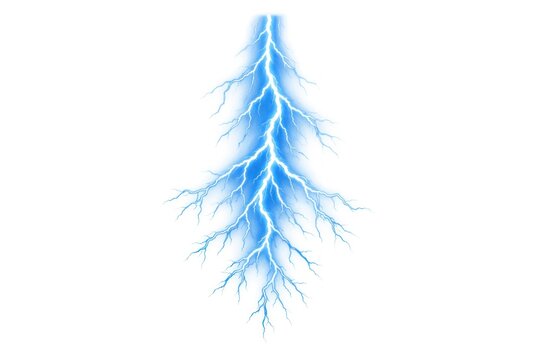 Vibrant electric blue lightning illustration.