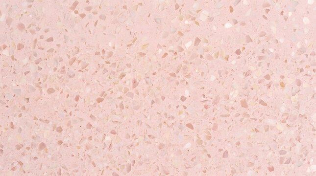 Pink terrazzo seamless abstract texture, blush stone with gold flecks, luxury interior design material