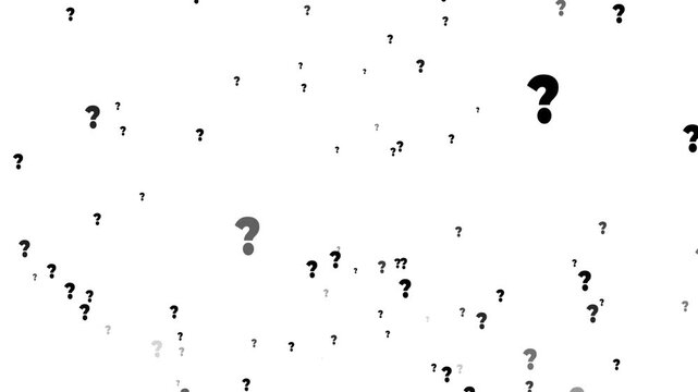 Glowing Question Mark Particle Animation with Magical Sparkle Effects. Abstract Question Mark Motion Graphic with Floating Particles.