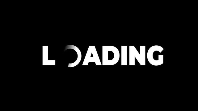 A motion graphics video of the word &ldquo;LOADING&rdquo; in big bold cartoon-style blue letters centered on a bright green background. The text gently bounces, wiggles,