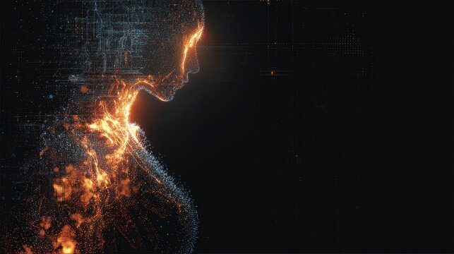 Sci-fi concept of a glowing, quantum-powered digital architect creating complex, impossible structures of light and data. Creative, powerful generation. 