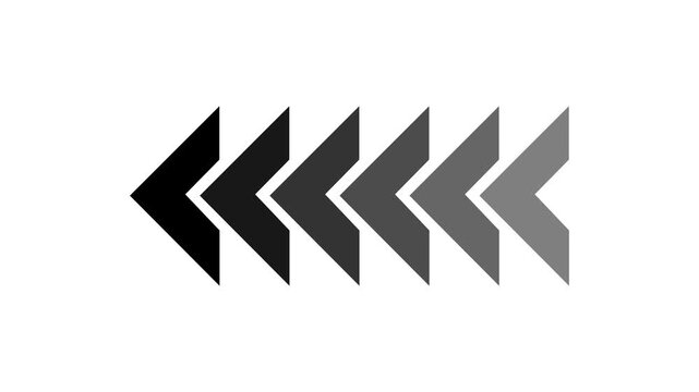 Arrow icon concept animation. Arrow Loop Animation direction concept. arrow loading icon concept animation.