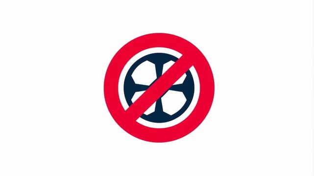 Forbidden Fan Icon Representing Restriction or Prohibition of Air Circulation.