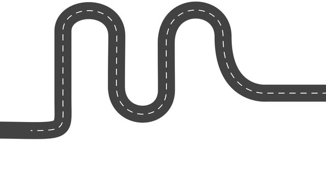 Deliver parcels truck curve knot roads endless move 4k.