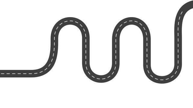 Deliver parcels truck curve knot roads endless move 4k.