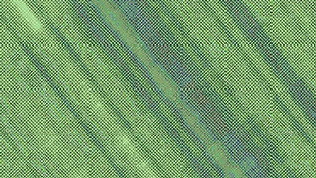 Diagonal green texture with halftone dot pattern and noise