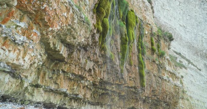 Le Rocher Qui Pleure (the "weeping rock") in Normandy, France.