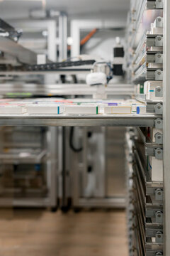 Automated pharmacy machine dispensing medicine packages