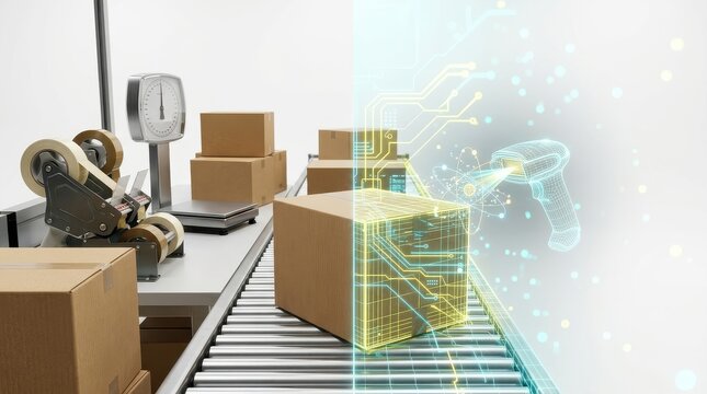 Digital Processing of Warehouse Package on Automated Conveyor System