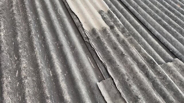 Cracked Galvalume Metal Roof Texture Close Up