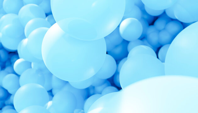 Blue sphere abstract 3D render background