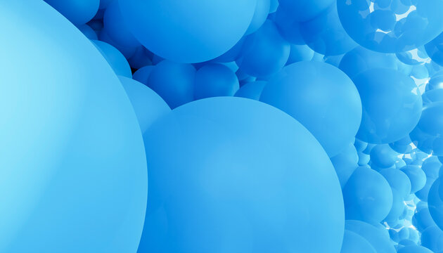 Blue sphere abstract 3D render background