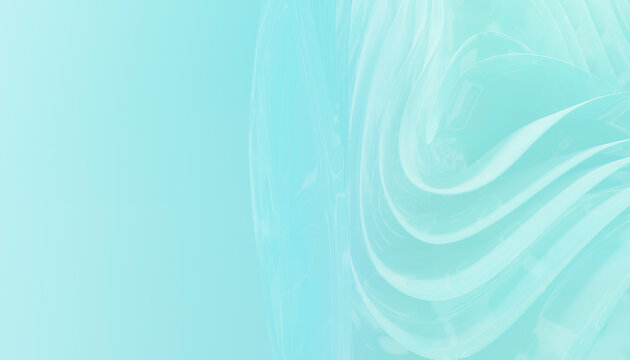 Translucent green abstract wave background
