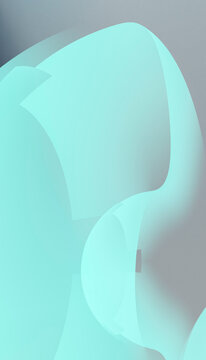 Blue translucent geometric abstract illustration with soft curves