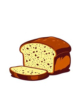 Bread loaf vector silhouette illustration isolated on white background, illustration, vector art