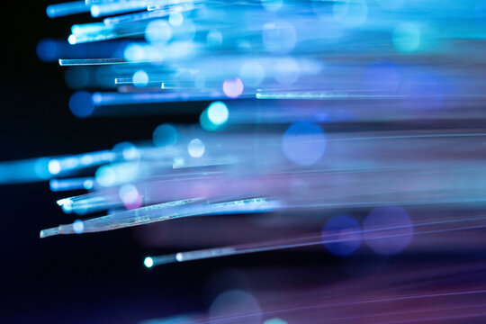 Fiber optic light trails for high-speed data technology