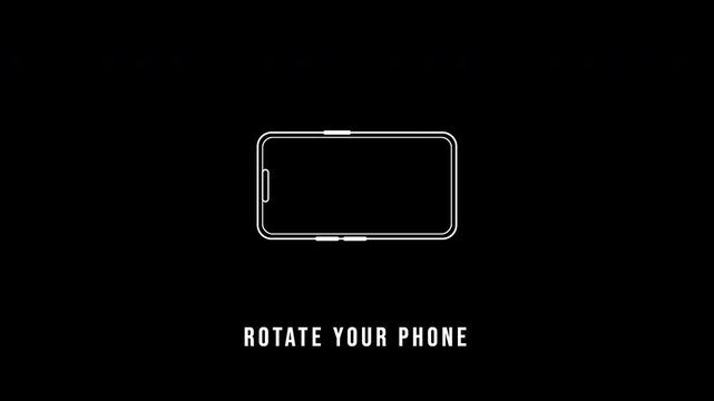 Rotate Your Phone 3D Tumble Flip Kinetic Tracking Type Orientation Cue Overlay Alpha Seamless Loop 4K