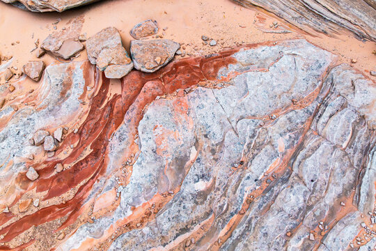 Layered sandstone texture at Candy Cliffs in Utah