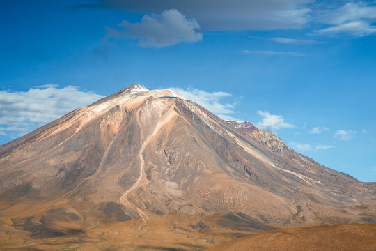 Majestic volcano landscape in Eduardo Avaroa Reserve, Bolivia