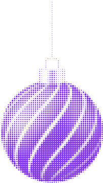 Christmas Bauble Halftone Dotted.