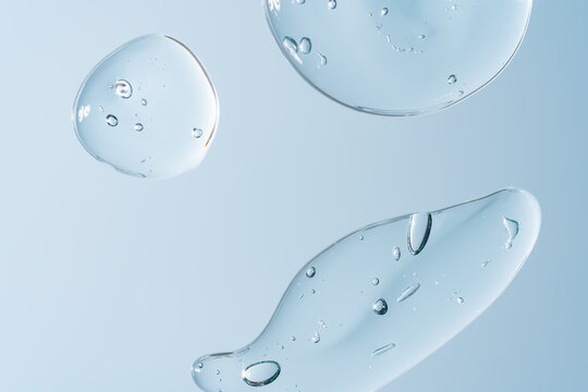 Transparent cosmetic gel texture with water bubble