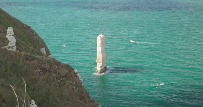 The Aiguille de Belval, on the famous Alabaster Coast (C&ocirc;te d'Alb&acirc;tre) in Normandy, France
