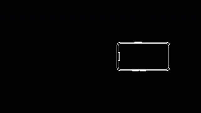 Rotate Your Phone Bold Stencil Poster Type Device Orientation Overlay Transparent Alpha Seamless Loop 4K