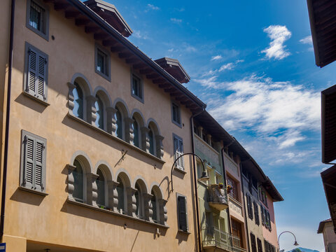 Historic buildings of Rovetta, in Bergamo province, Italy