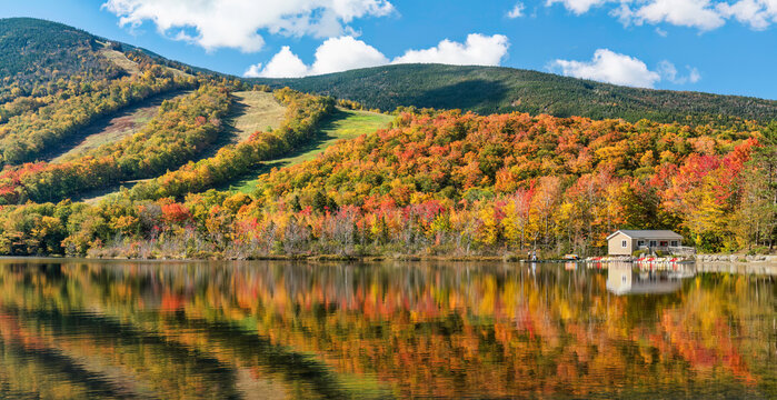 Echo Lake boat house - Franconia Notch - Cannon Ski Resort
