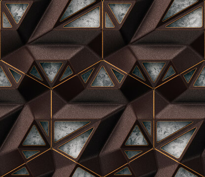 Black leather lattice panel texture with gray stucco accents