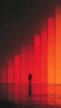 Harnessing virtual intelligence for economic expansion. Thriller poster. Tech-driven businessman with advanced agi and economic success. Poster design. Fantasy poster.