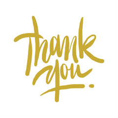 Modern Lettering Thank you in Gold © nugroho