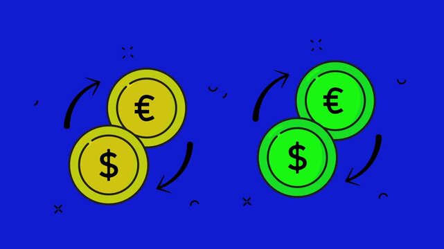 Gold Coin Flip Animation Green Screen | Spinning Coin Motion Graphics 4K