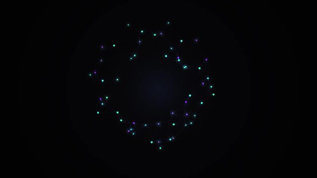 Abstract Digital Plexus Ring Connection Loop