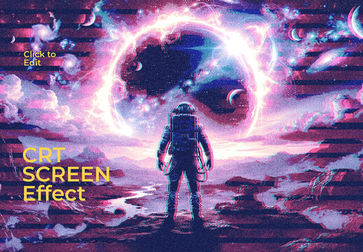 CRT Screen Photo Effect