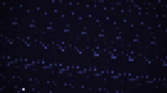 Abstract digital glitch background, with flickering blue, pixels and data, noise effect motion, loop d
