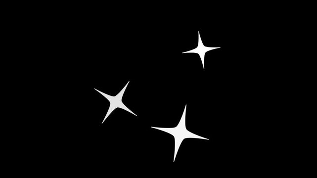 Multiple Anime Sparkle Overlay Animation with Alpha Channel