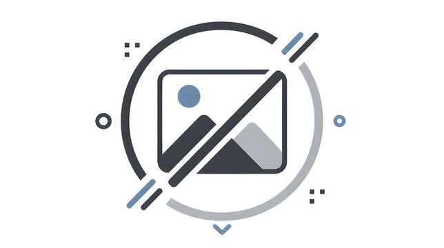 No image available placeholder icon for web and app design