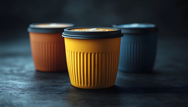 Cup of Hot Coffee on a Table with Cozy Morning Atmosphere