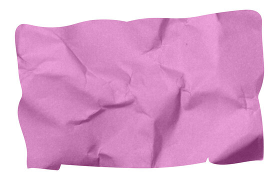 Purple Lavender Crumpled Wrinkled Paper Texture Transparent PNG, Violet Kraft Paper Background, Recycled Folded Craft Paper Sheet, Vintage Grunge Surface, Isolated Scrapbook Collage Design Mockup